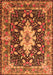 Serging Thickness of Machine Washable Persian Orange Traditional Area Rugs, wshtr1500org