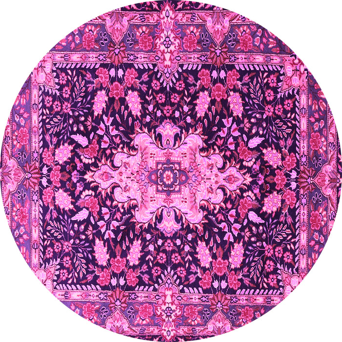 Round Persian Pink Traditional Rug, tr1500pnk
