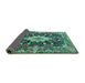 Sideview of Persian Turquoise Traditional Rug, tr1500turq