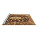 Sideview of Machine Washable Persian Brown Traditional Rug, wshtr1500brn