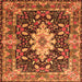 Serging Thickness of Persian Orange Traditional Rug, tr1500org