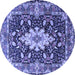Round Persian Blue Traditional Rug, tr1500blu