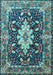 Machine Washable Persian Light Blue Traditional Rug, wshtr1500lblu