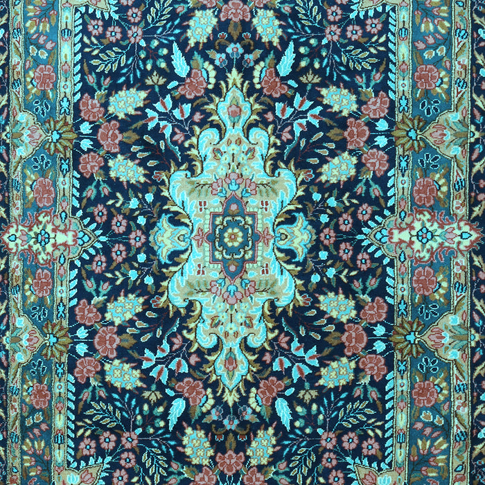 Machine Washable Persian Light Blue Traditional Rug, wshtr1500lblu