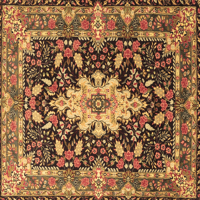 Square Persian Brown Traditional Rug, tr1500brn