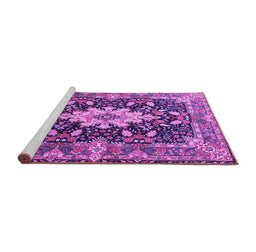 Sideview of Machine Washable Persian Purple Traditional Area Rugs, wshtr1500pur