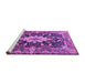 Sideview of Machine Washable Persian Purple Traditional Area Rugs, wshtr1500pur