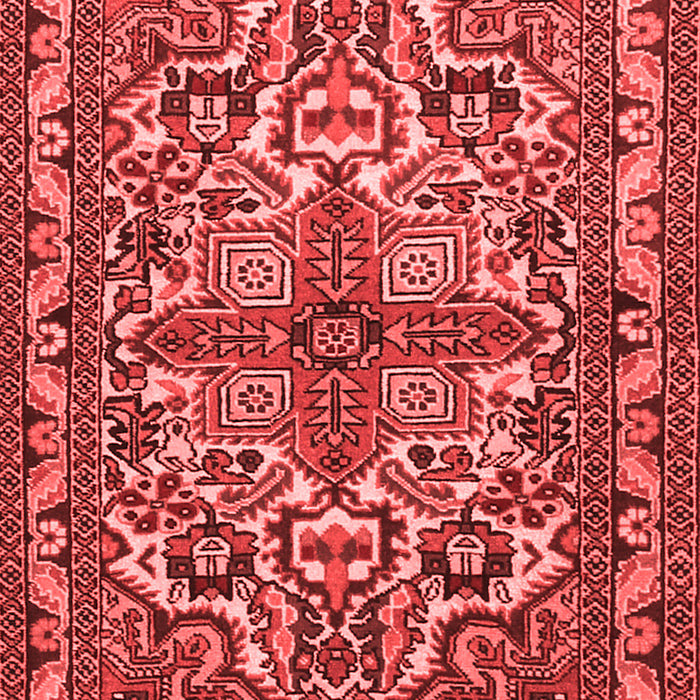 Machine Washable Persian Red Traditional Rug, wshtr1501red
