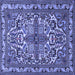 Square Persian Blue Traditional Rug, tr1501blu