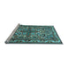 Sideview of Machine Washable Persian Light Blue Traditional Rug, wshtr1501lblu