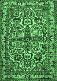 Persian Emerald Green Traditional Rug, tr1501emgrn