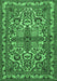 Machine Washable Persian Emerald Green Traditional Area Rugs, wshtr1501emgrn