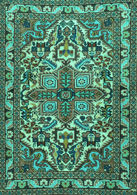 Persian Turquoise Traditional Rug, tr1501turq