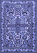 Machine Washable Persian Blue Traditional Rug, wshtr1501blu