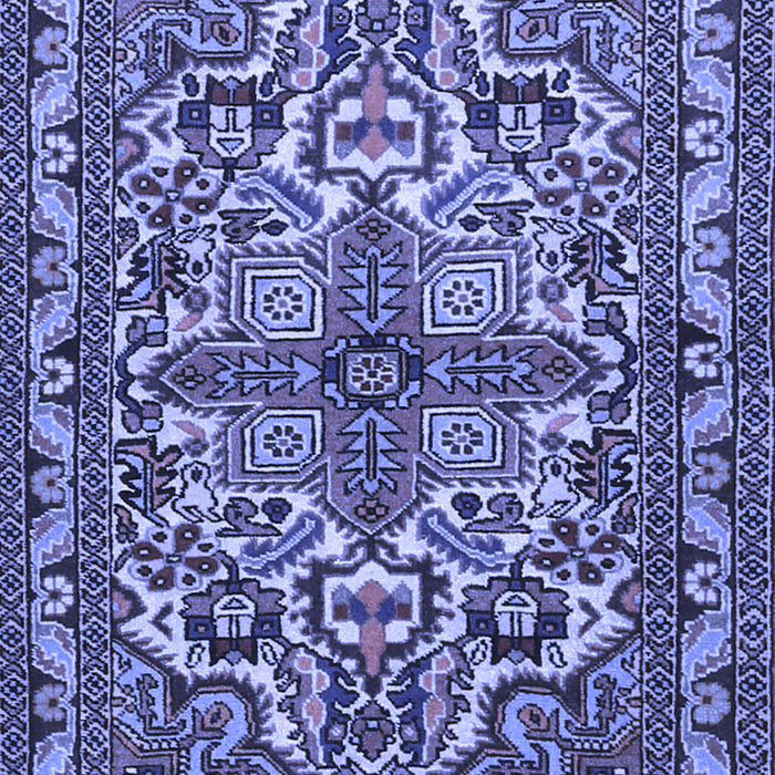 Machine Washable Persian Blue Traditional Rug, wshtr1501blu