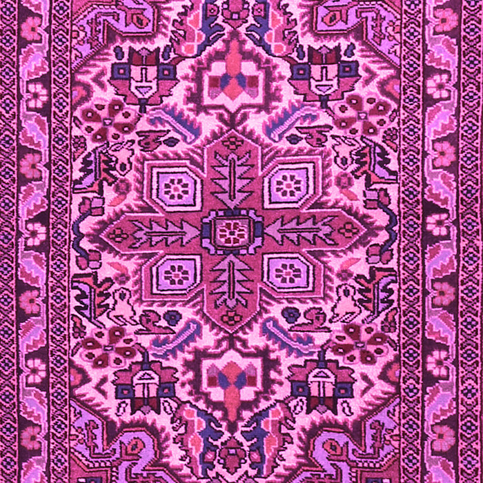 Machine Washable Persian Pink Traditional Rug, wshtr1501pnk