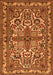 Serging Thickness of Machine Washable Persian Orange Traditional Area Rugs, wshtr1501org