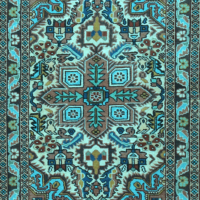 Machine Washable Persian Light Blue Traditional Rug, wshtr1501lblu