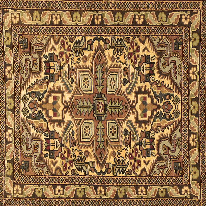 Square Machine Washable Persian Brown Traditional Rug, wshtr1501brn