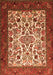 Serging Thickness of Machine Washable Persian Orange Traditional Area Rugs, wshtr1502org