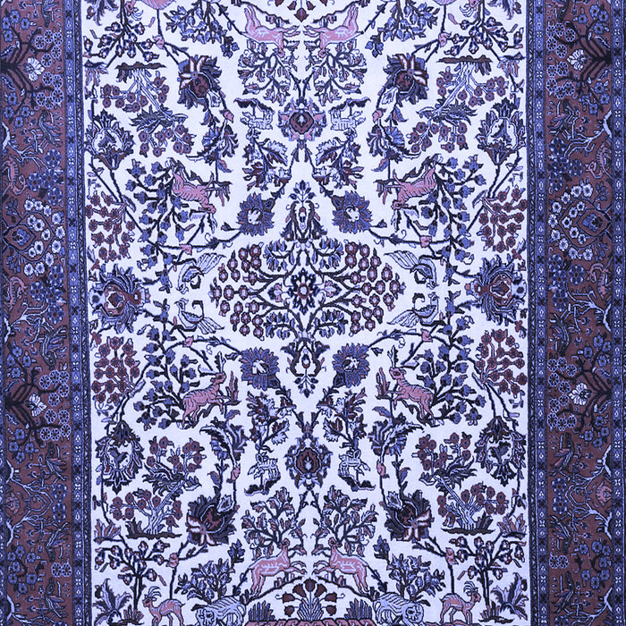 Machine Washable Persian Blue Traditional Rug, wshtr1502blu