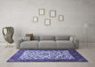 Machine Washable Persian Blue Traditional Rug in a Living Room, wshtr1502blu