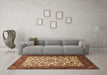 Machine Washable Persian Brown Traditional Rug in a Living Room,, wshtr1502brn