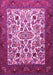 Machine Washable Persian Pink Traditional Rug, wshtr1502pnk