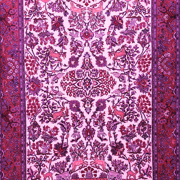 Machine Washable Persian Pink Traditional Rug, wshtr1502pnk