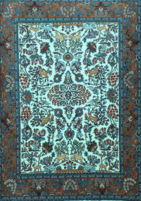 Persian Light Blue Traditional Rug, tr1502lblu