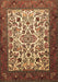 Machine Washable Persian Brown Traditional Rug, wshtr1502brn