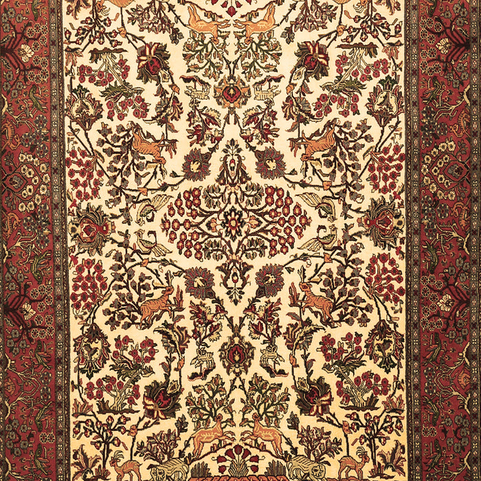Machine Washable Persian Brown Traditional Rug, wshtr1502brn