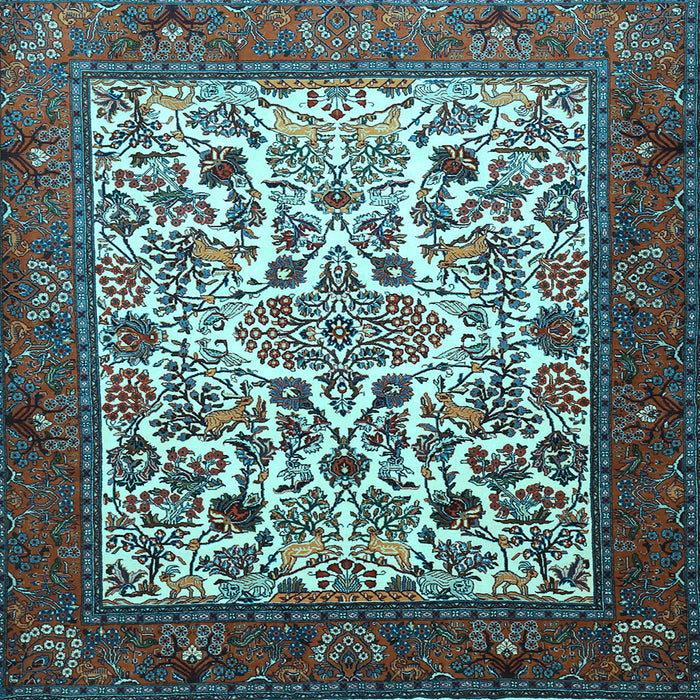 Square Persian Light Blue Traditional Rug, tr1502lblu