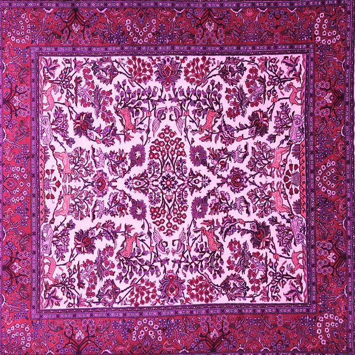 Square Persian Pink Traditional Rug, tr1502pnk
