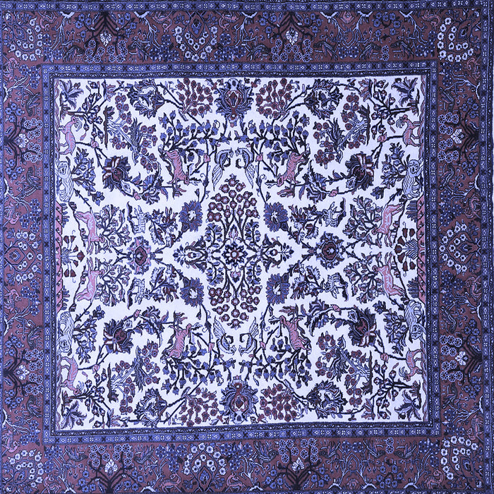 Square Persian Blue Traditional Rug, tr1502blu
