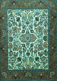 Persian Turquoise Traditional Rug, tr1502turq