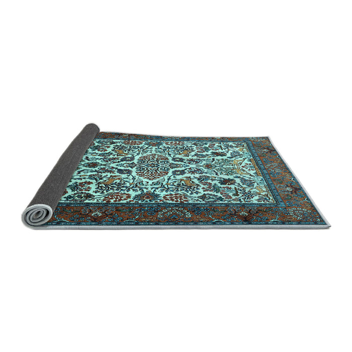 Sideview of Persian Light Blue Traditional Rug, tr1502lblu