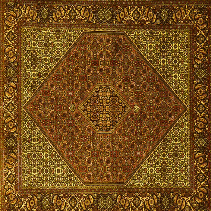 Square Persian Yellow Traditional Rug, tr1503yw
