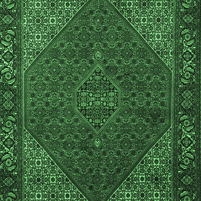 Machine Washable Persian Emerald Green Traditional Area Rugs, wshtr1503emgrn
