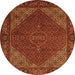 Square Persian Orange Traditional Rug, tr1503org