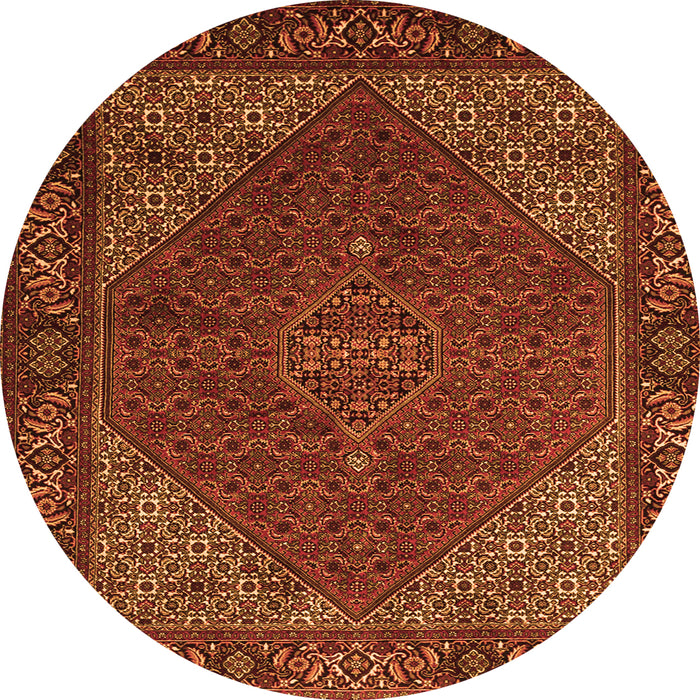 Machine Washable Persian Orange Traditional Area Rugs, wshtr1503org