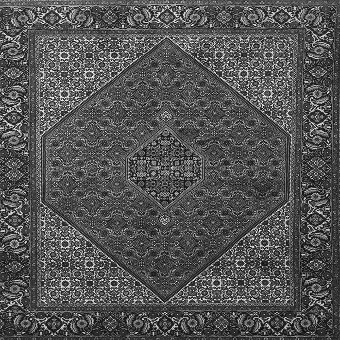 Round Machine Washable Persian Gray Traditional Rug, wshtr1503gry