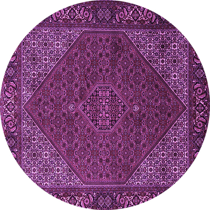 Round Machine Washable Persian Purple Traditional Area Rugs, wshtr1503pur