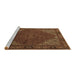 Sideview of Machine Washable Persian Brown Traditional Rug, wshtr1503brn