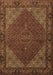 Machine Washable Persian Brown Traditional Rug, wshtr1503brn