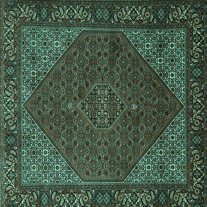 Square Persian Turquoise Traditional Rug, tr1503turq