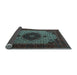 Sideview of Medallion Light Blue Traditional Rug, tr1504lblu