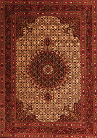 Medallion Orange Traditional Rug, tr1504org