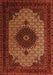 Medallion Orange Traditional Rug, tr1504org