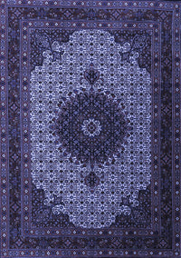 Medallion Blue Traditional Rug, tr1504blu